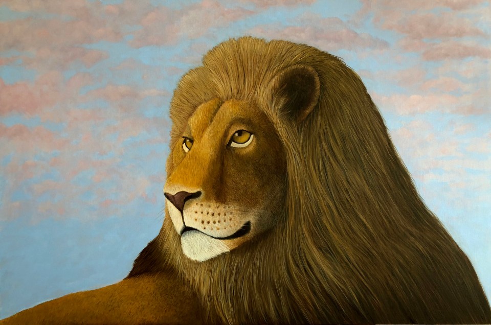L is for Lion Oil on canvas 24 x  36 $3250