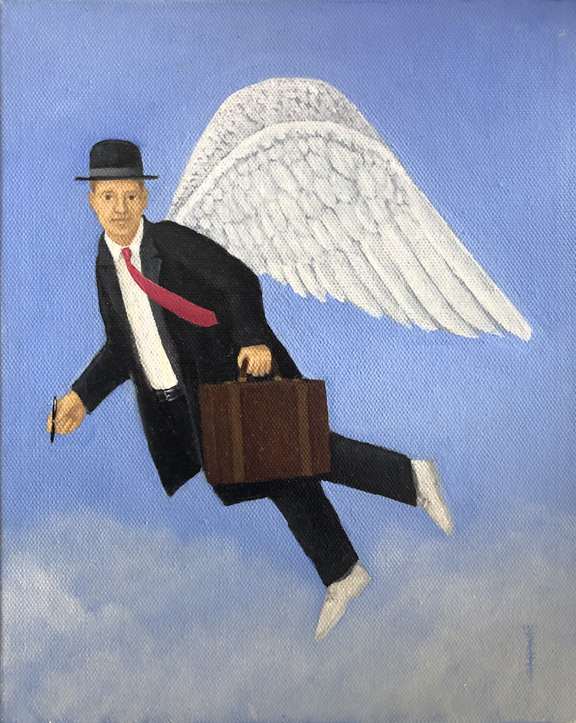 Angel Investor #2. Oil on canvas 6 x 8 Inches.
